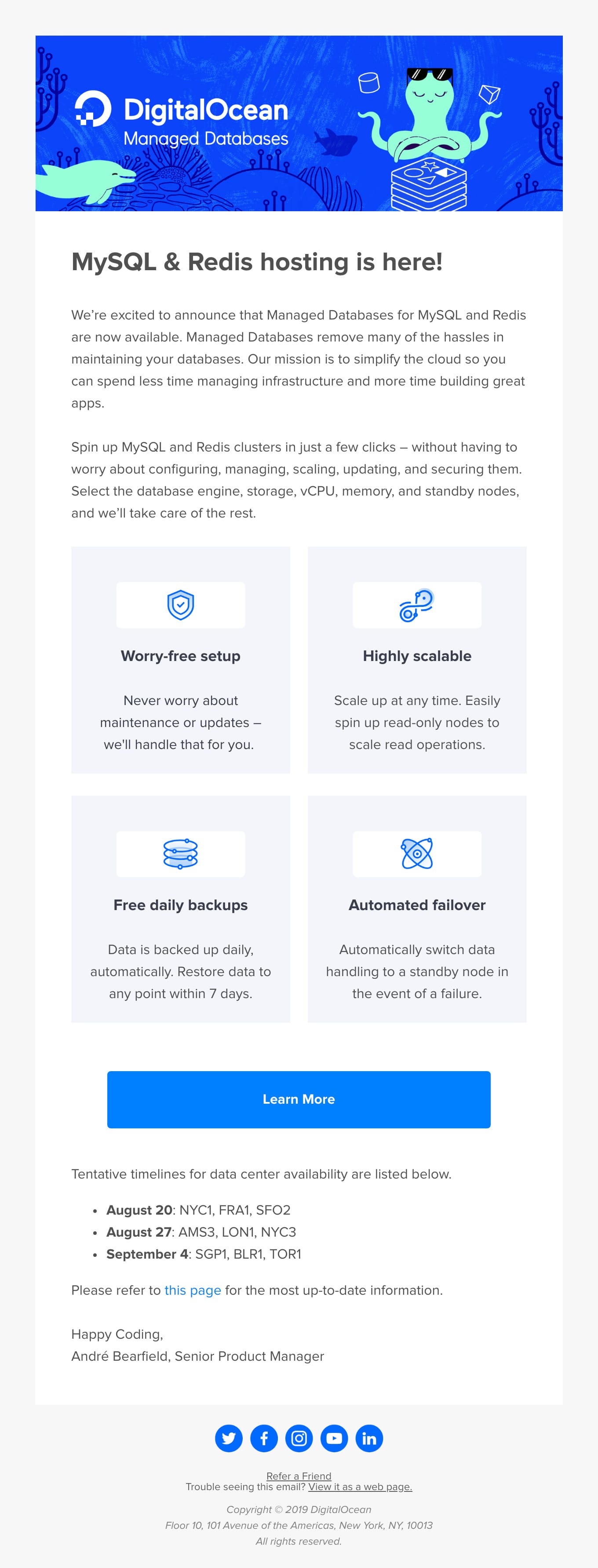 Managed Databases for MySQL & Redis are now available! Thumbnail Preview