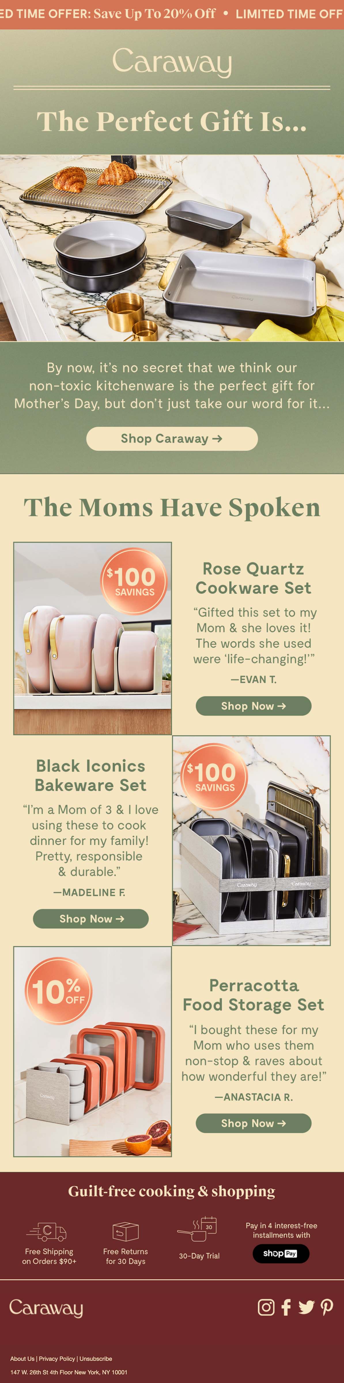 Caraway Mother’s Day Email Inspiration Thumbnail Preview