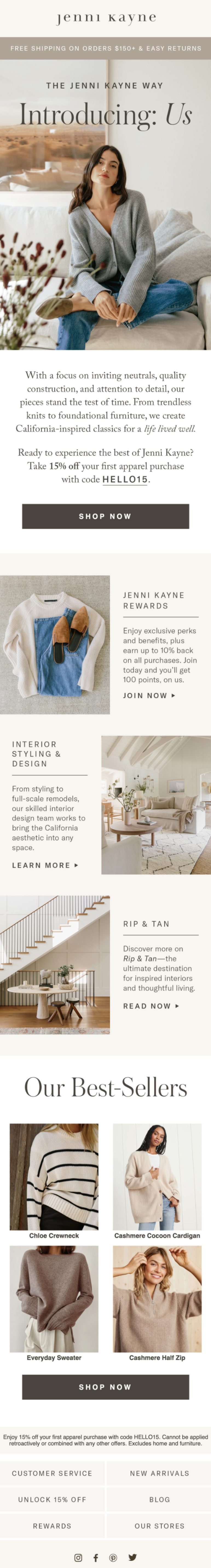Jenni Kayne Welcome Email Thumbnail Preview