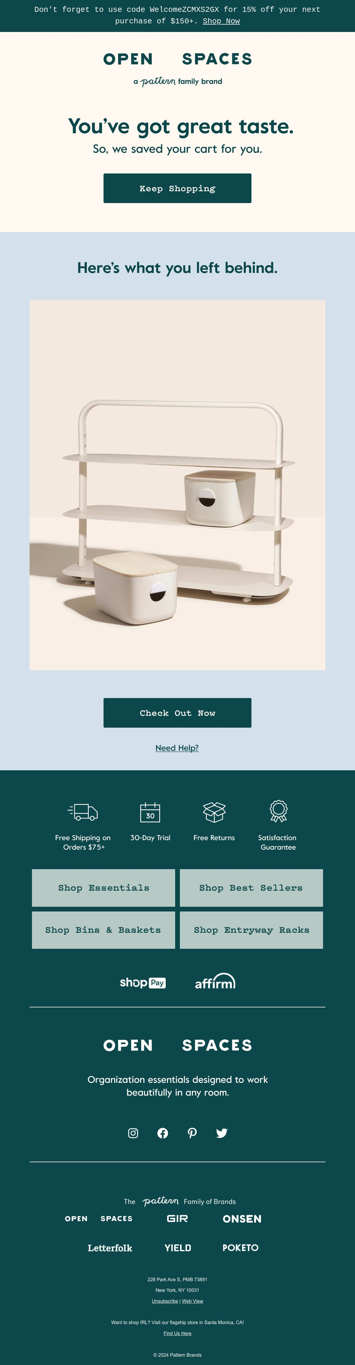 Open Spaces Email Design Thumbnail Preview