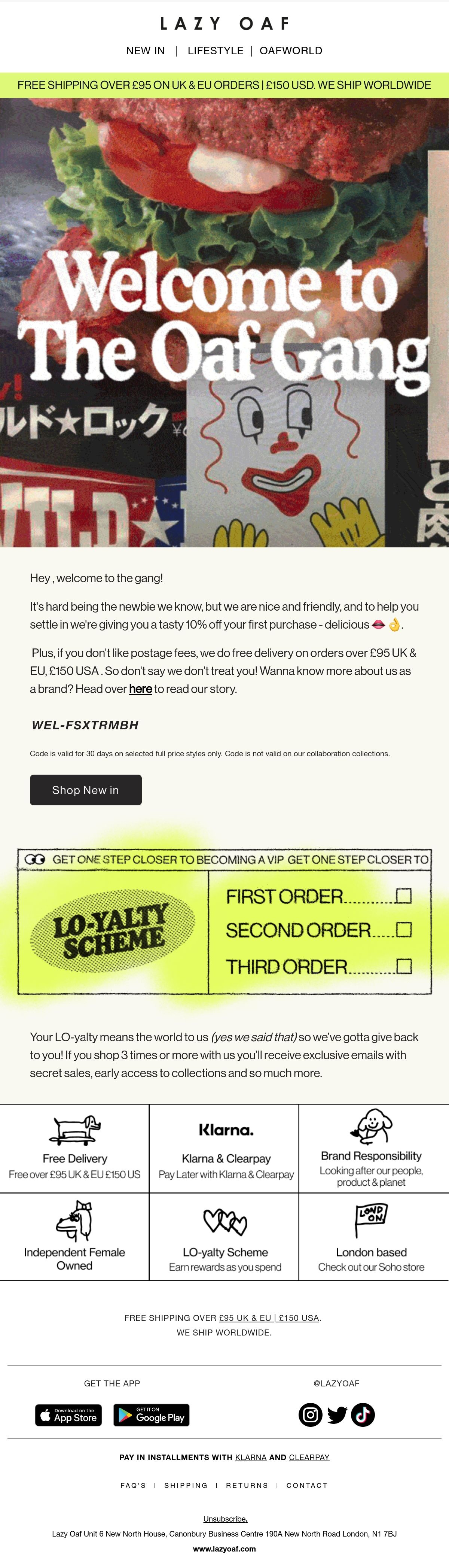 Lazy Oaf Email Design Thumbnail Preview