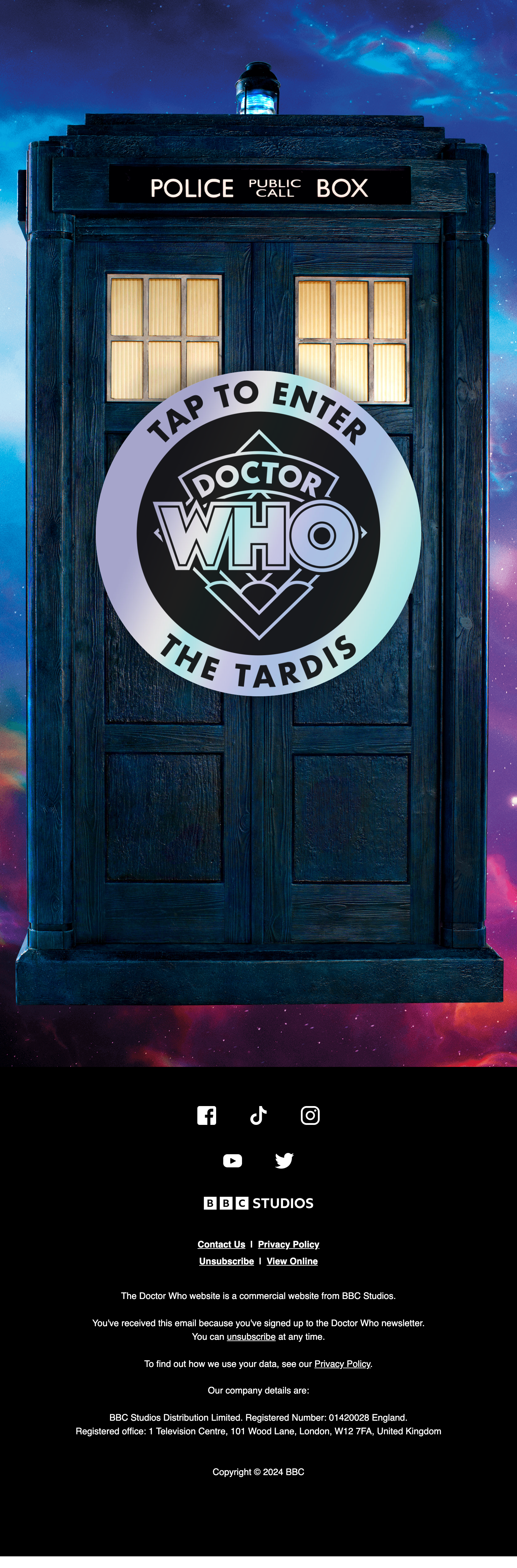 Doctor Who Interactive Email Thumbnail Preview