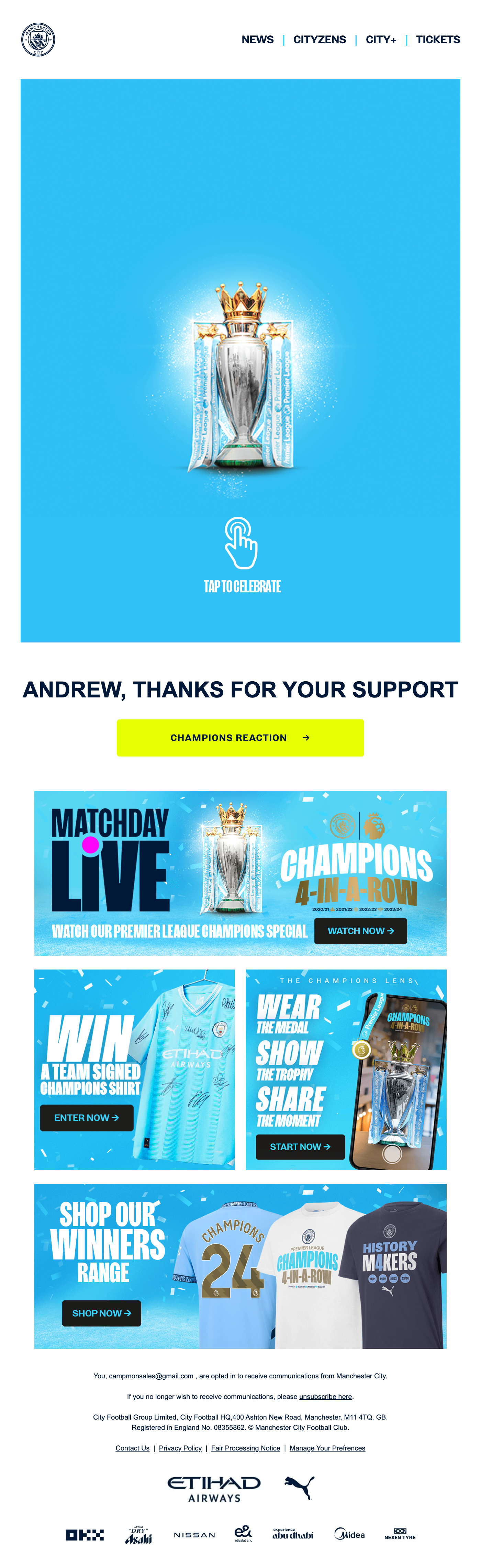 Man City Email Design Thumbnail Preview