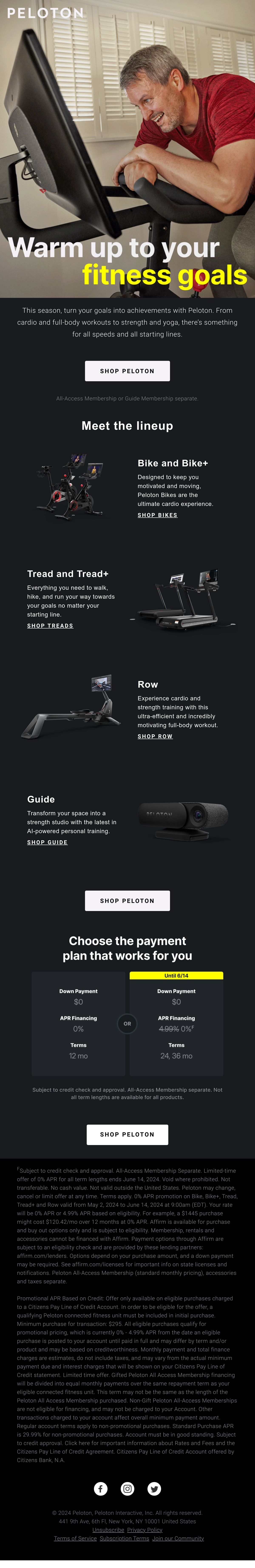 Peloton Email Design Thumbnail Preview