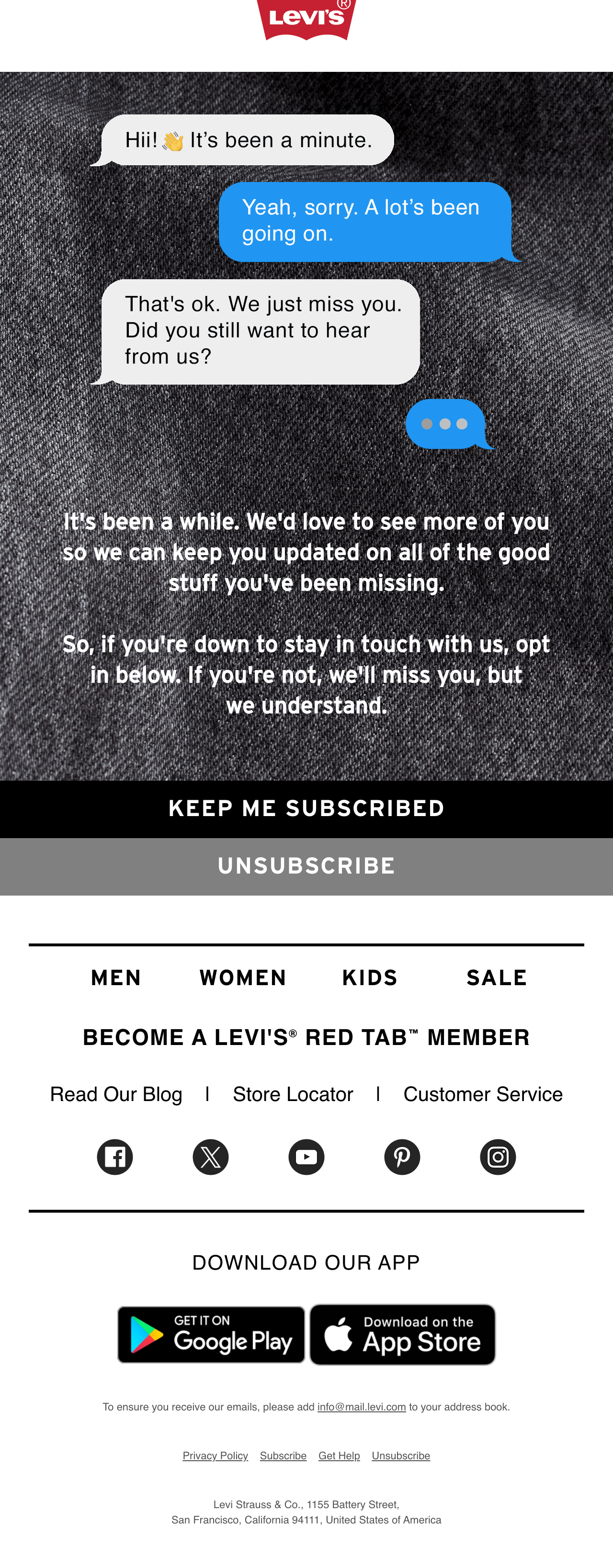 Levi’s® Email Design Thumbnail Preview
