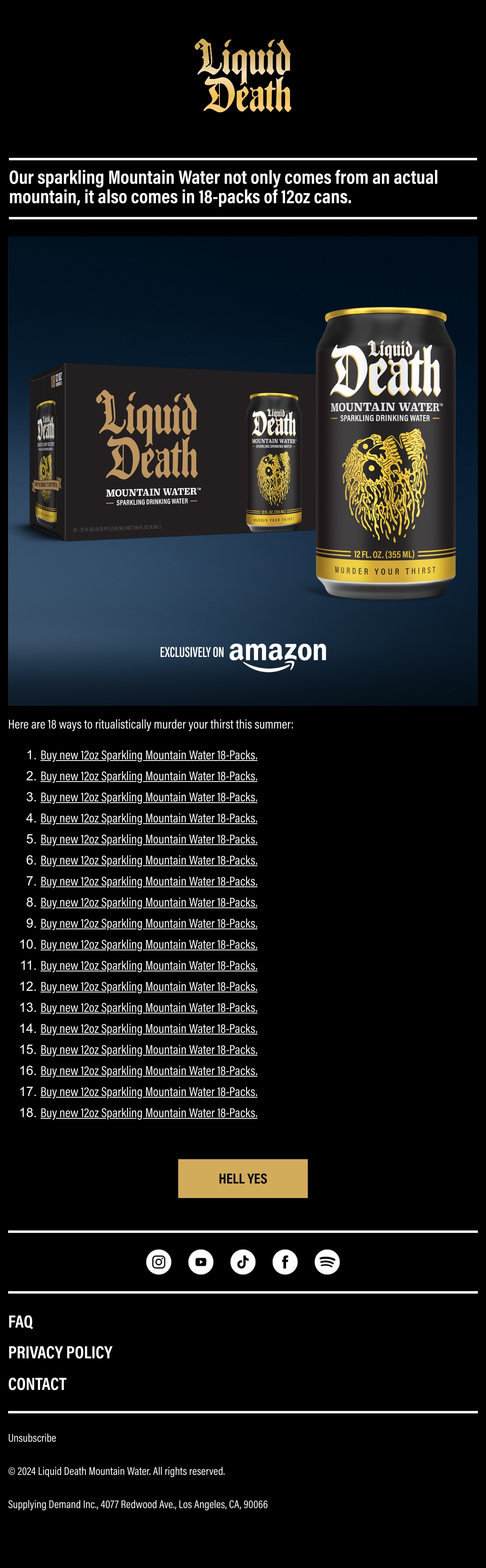 Liquid Death Email Design Thumbnail Preview