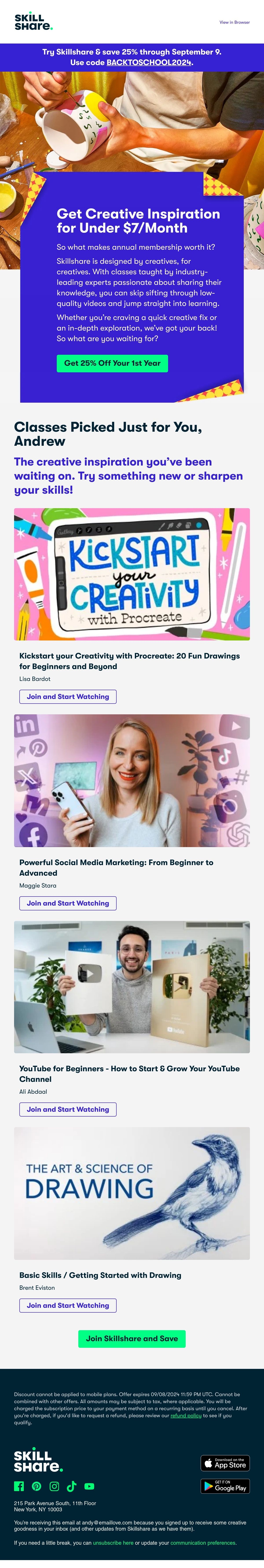 Skillshare Email Design Thumbnail Preview