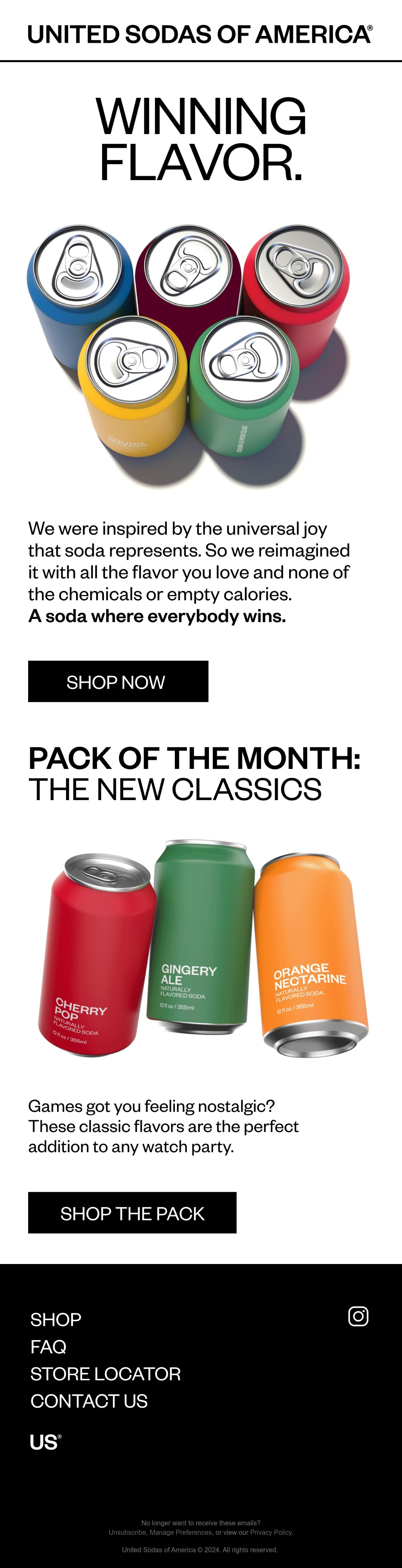 United Sodas Email Design Thumbnail Preview