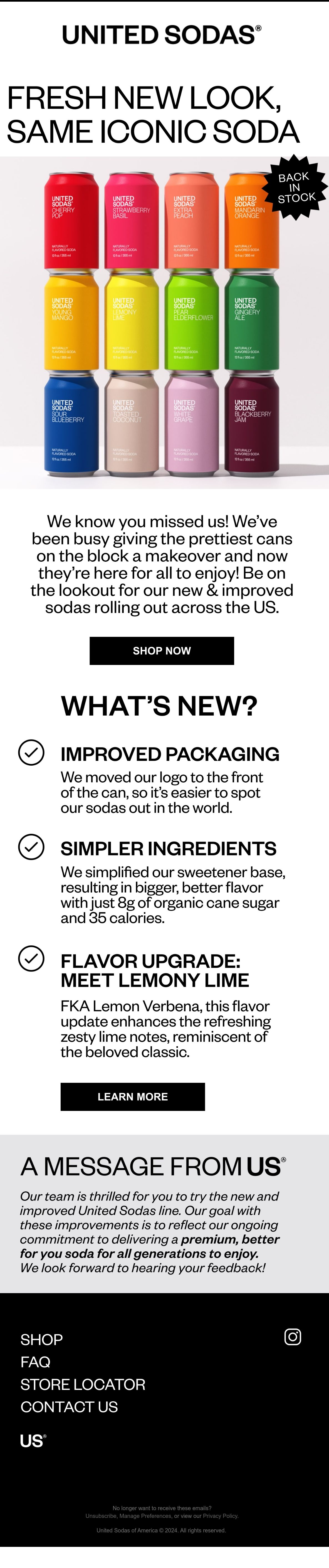 United Sodas Email Design Thumbnail Preview