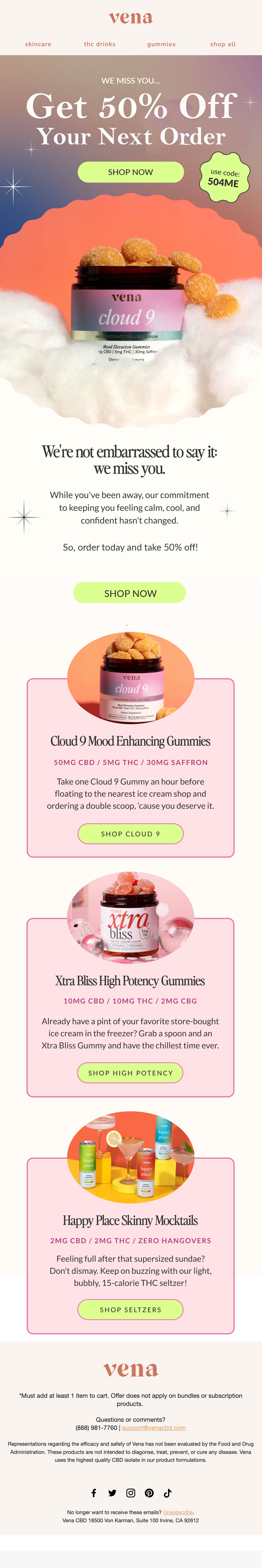 Vena CBD Email Design Thumbnail Preview
