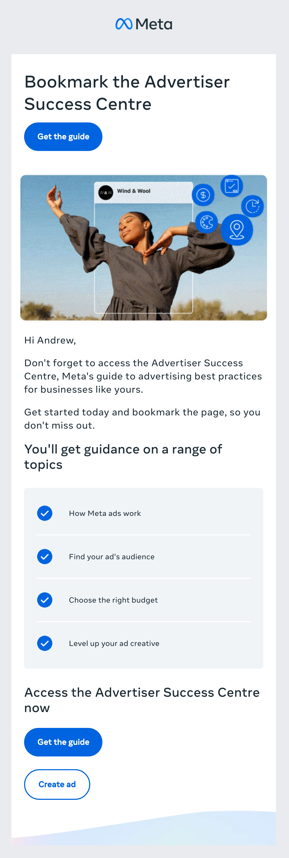 Meta for Business Email Design Thumbnail Preview