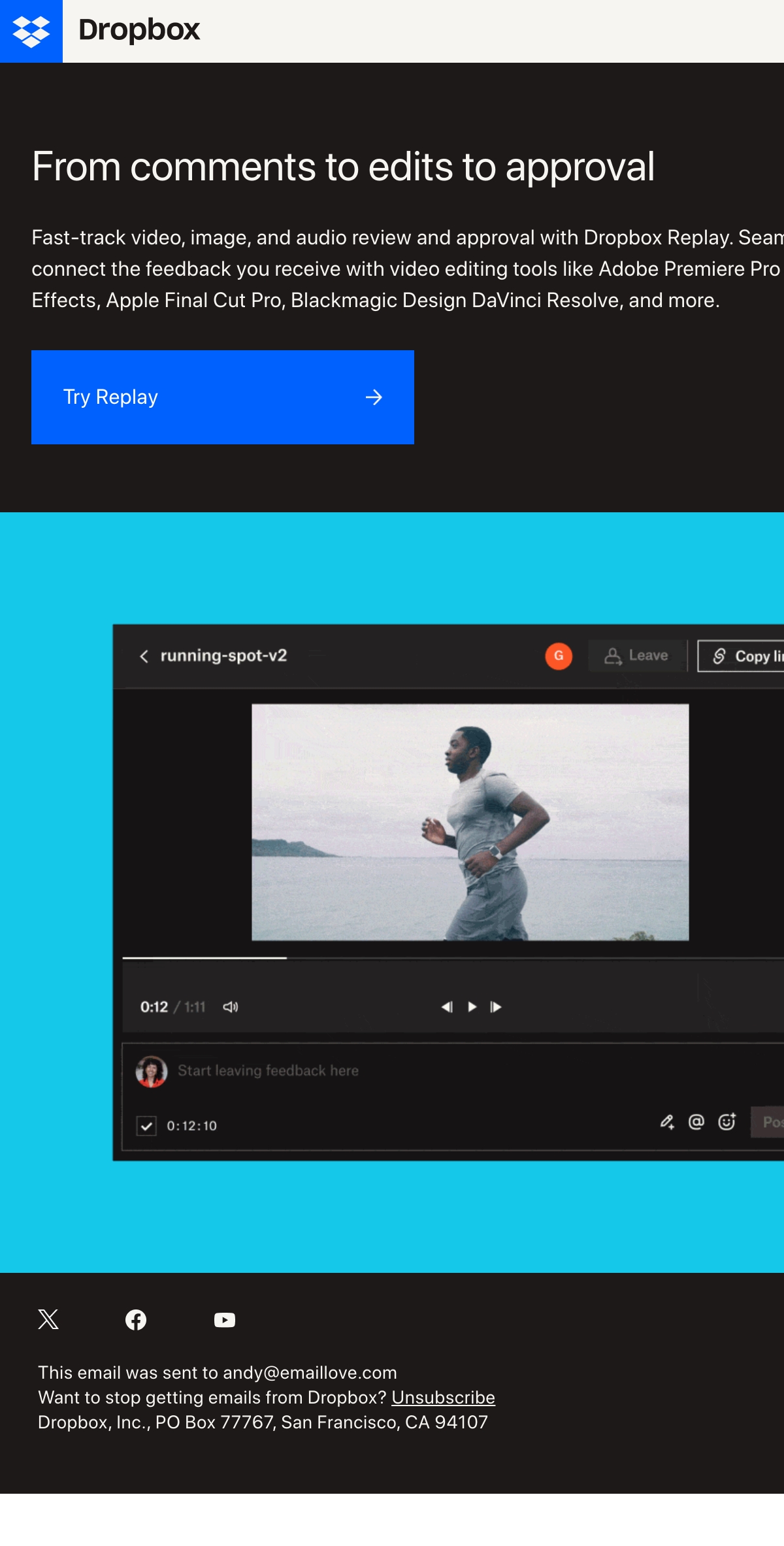 Dropbox Email Design Thumbnail Preview