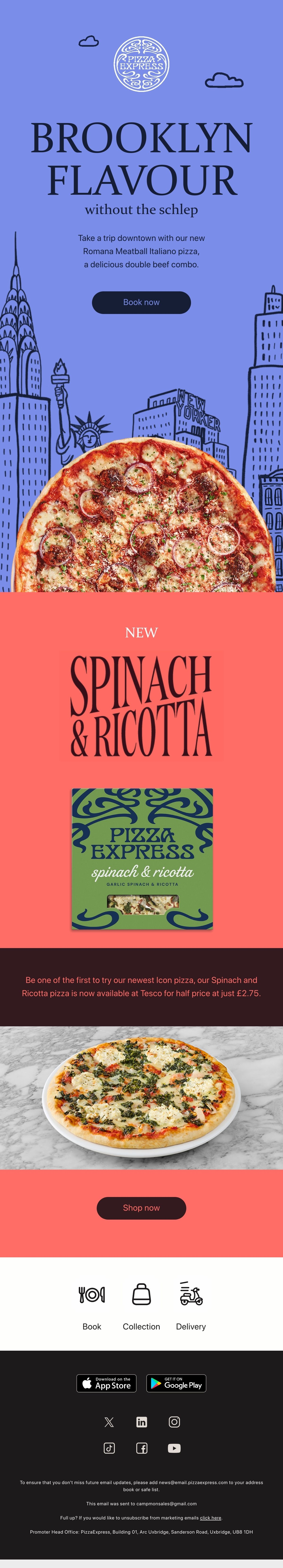 PizzaExpress Email Design Thumbnail Preview