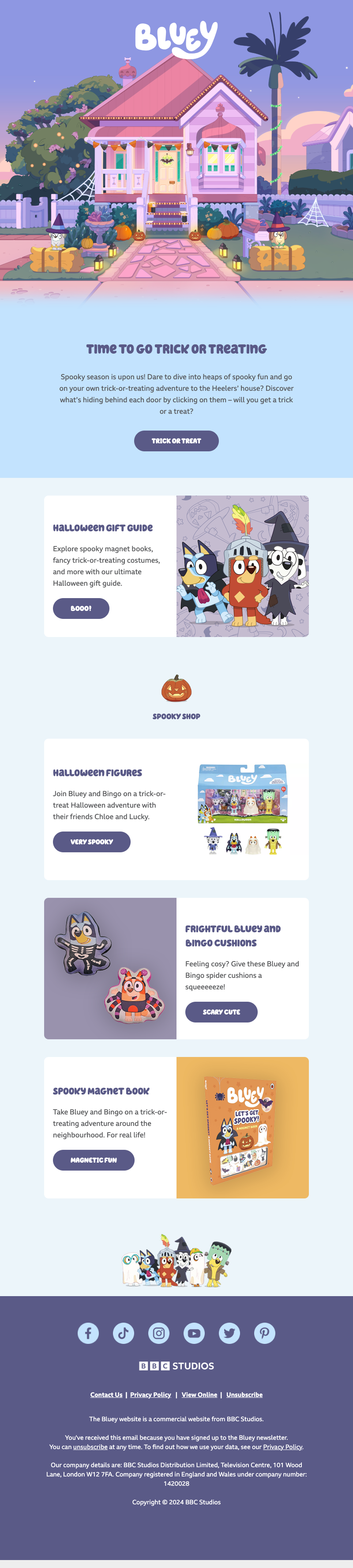Bluey Halloween Email Design Thumbnail Preview