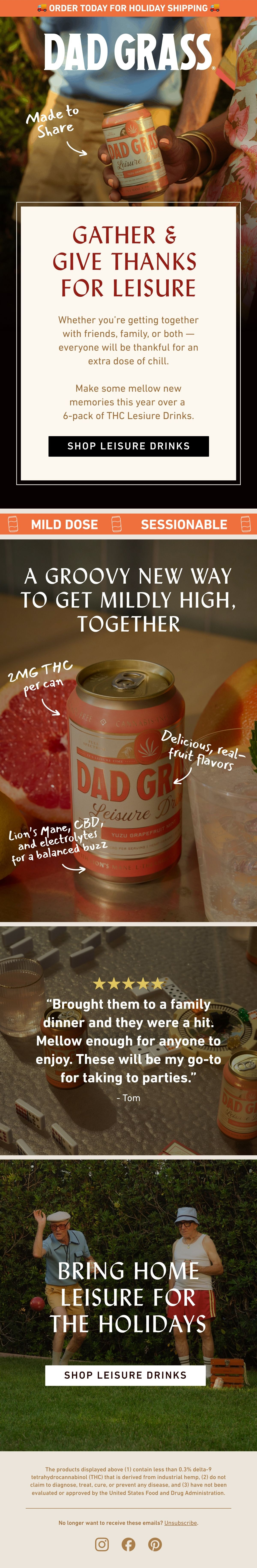 Dad Grass Email Design Thumbnail Preview