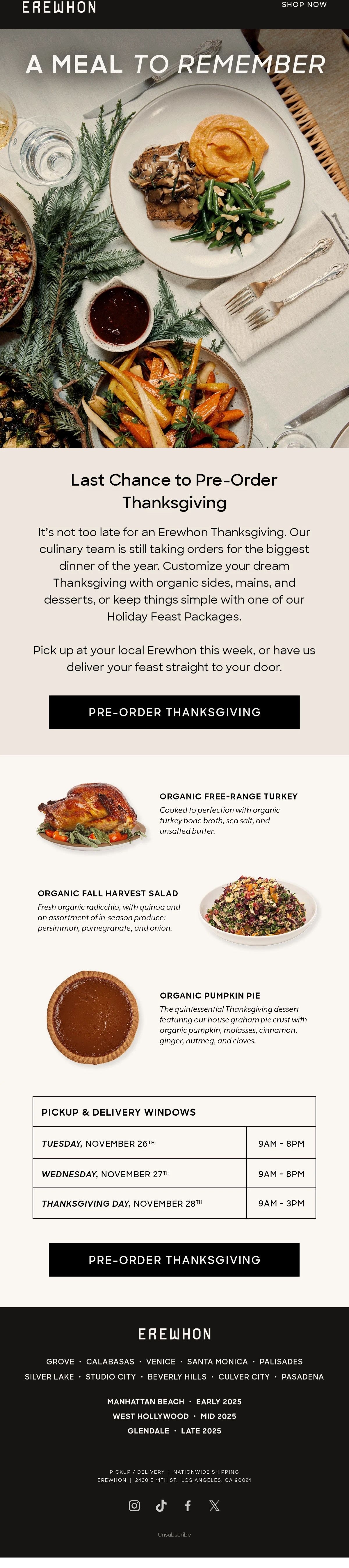 Erewhon Email Design Thumbnail Preview