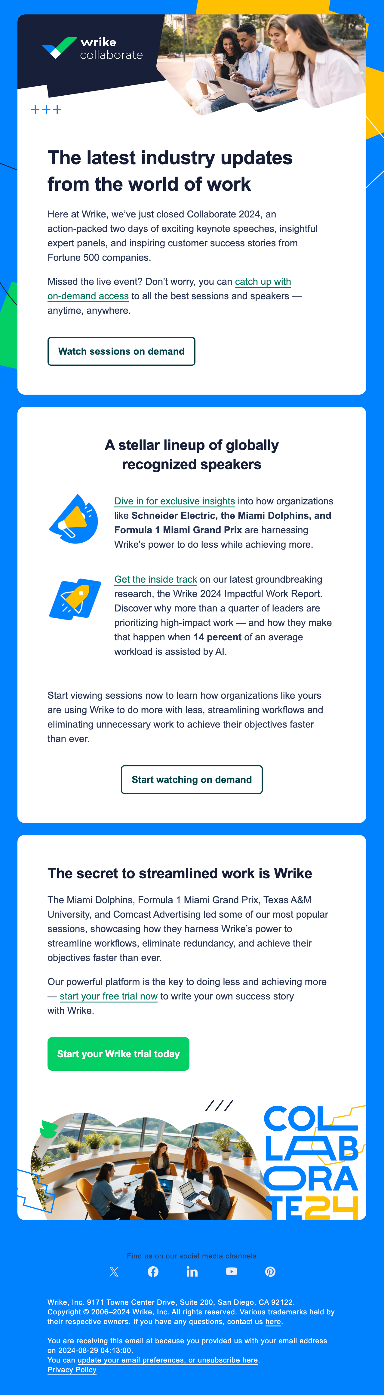 Wrike Newsletter Design Thumbnail Preview