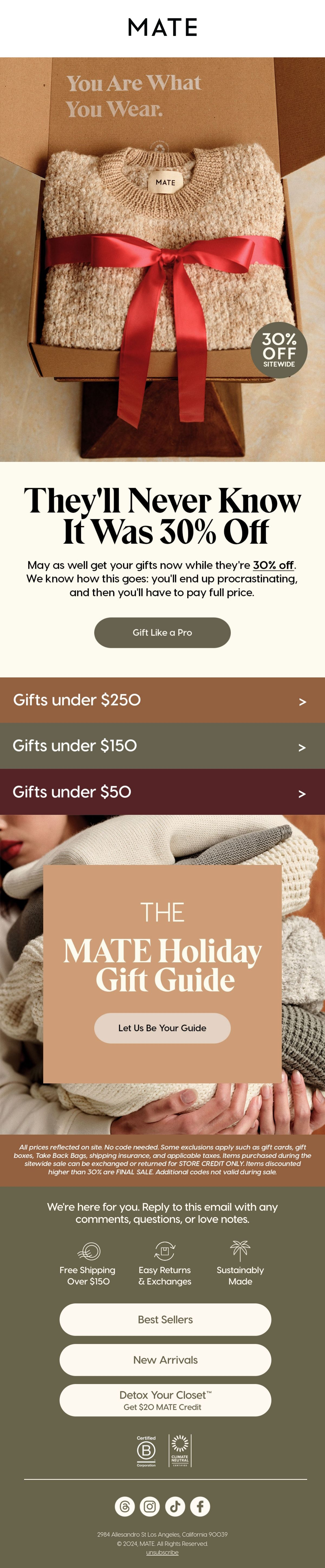 MATE the Label Email Design Thumbnail Preview