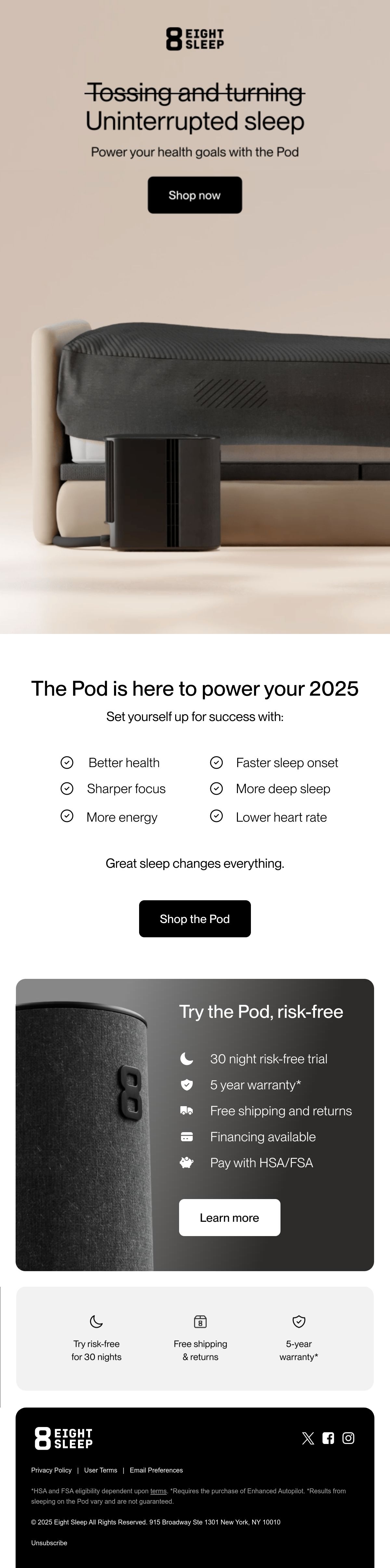 Eight Sleep Email Design Thumbnail Preview