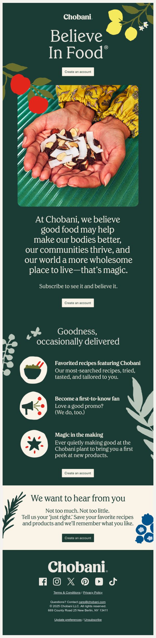 Email Inspiration from Chobani Thumbnail Preview