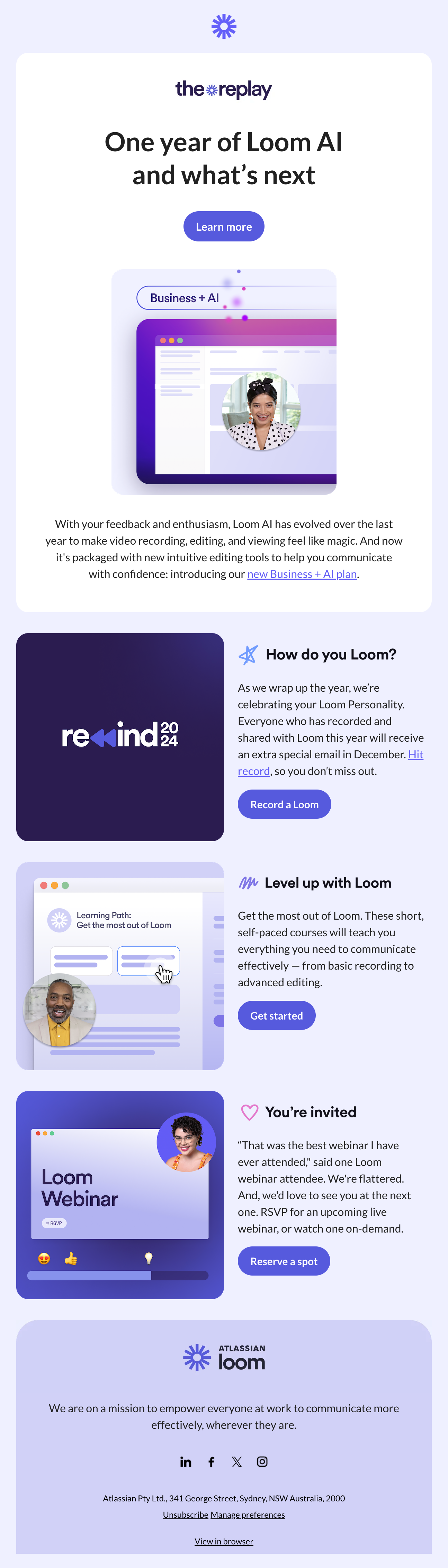 The Loom Team Email Design Thumbnail Preview