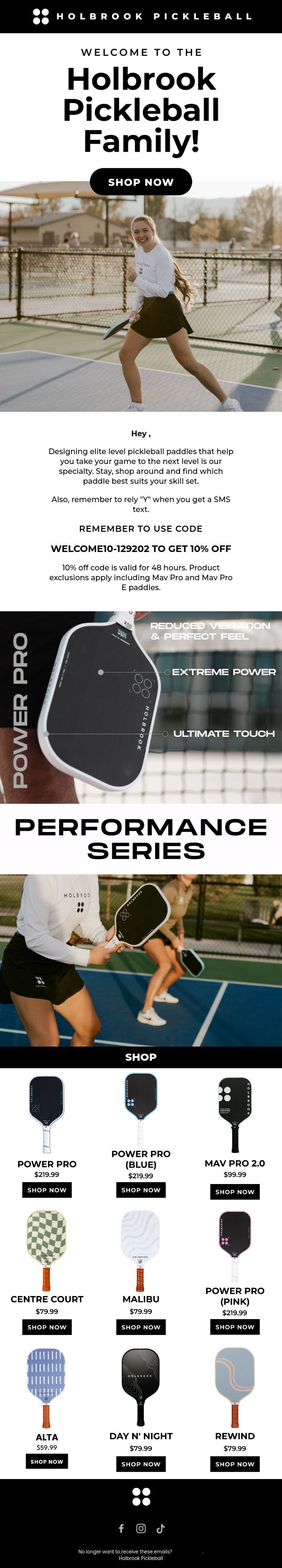 Email Inspiration from Allie at Holbrook Pickleball Thumbnail Preview