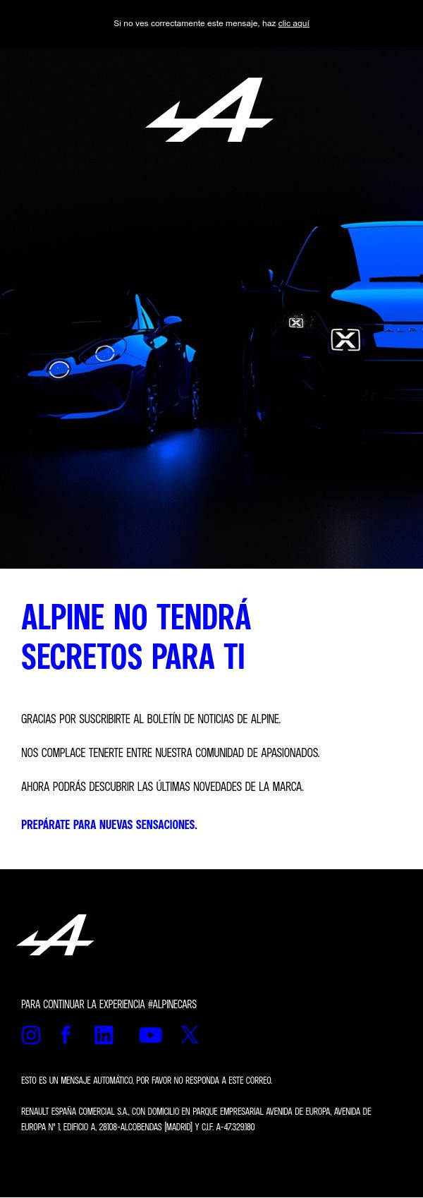 Email Inspiration from Alpine Cars Thumbnail Preview