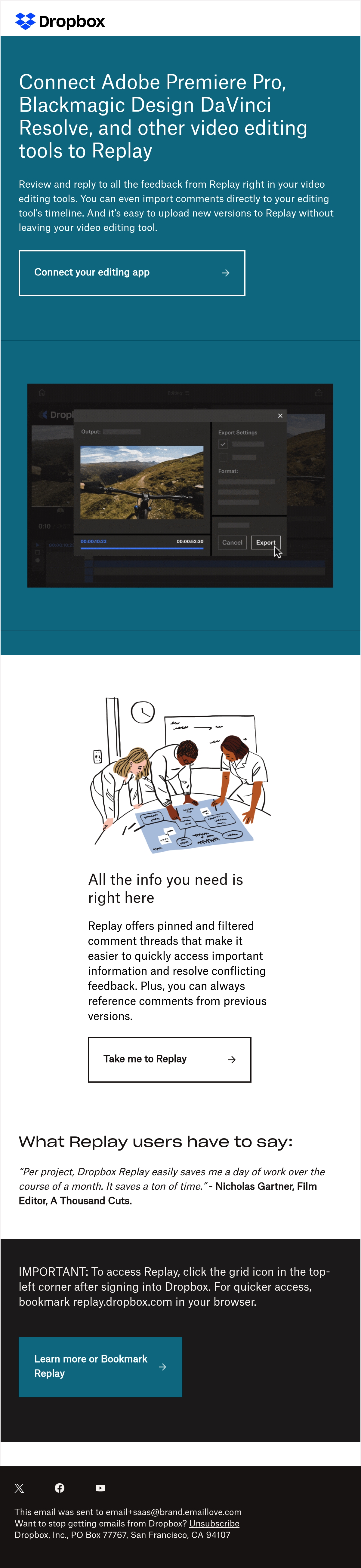Email Inspiration from Dropbox Thumbnail Preview