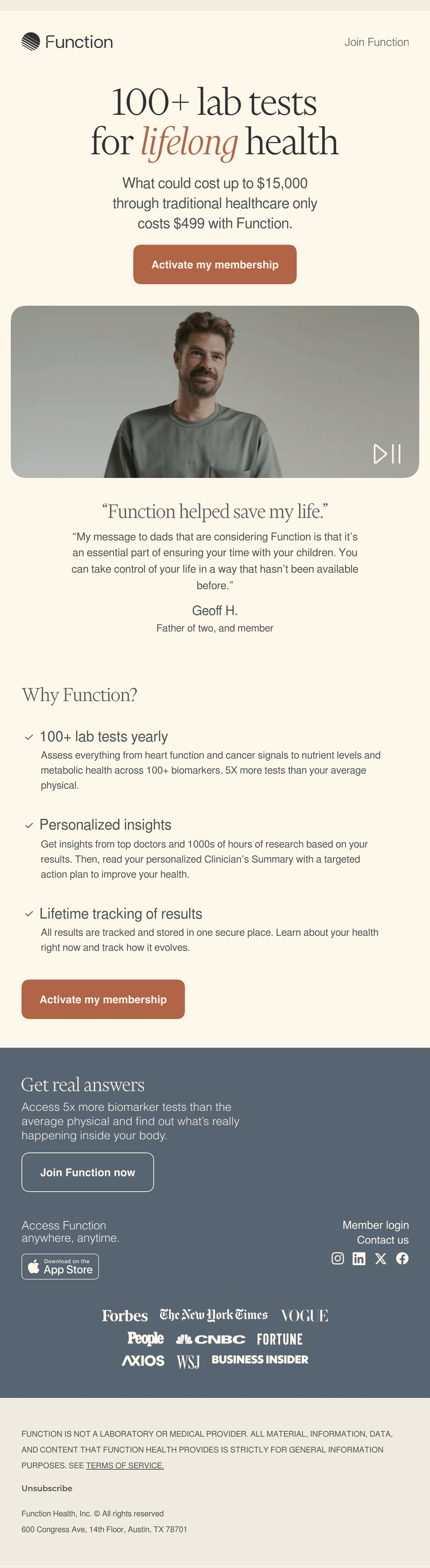 Email Inspiration from Function Health Thumbnail Preview