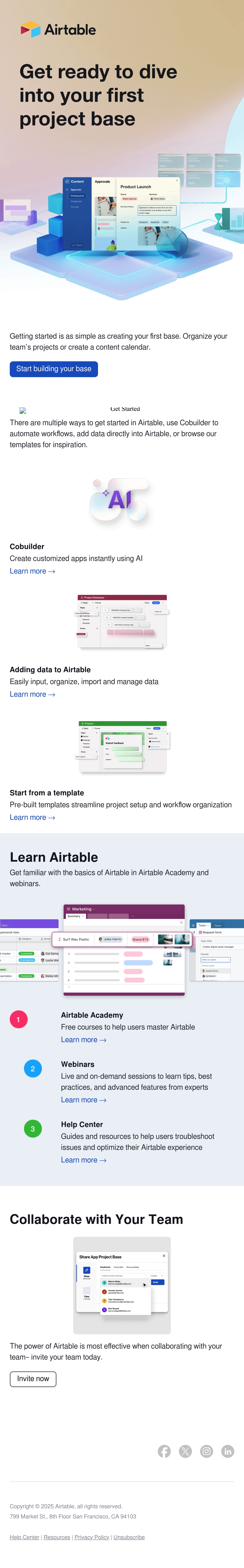 Email Inspiration from The Airtable Team Thumbnail Preview