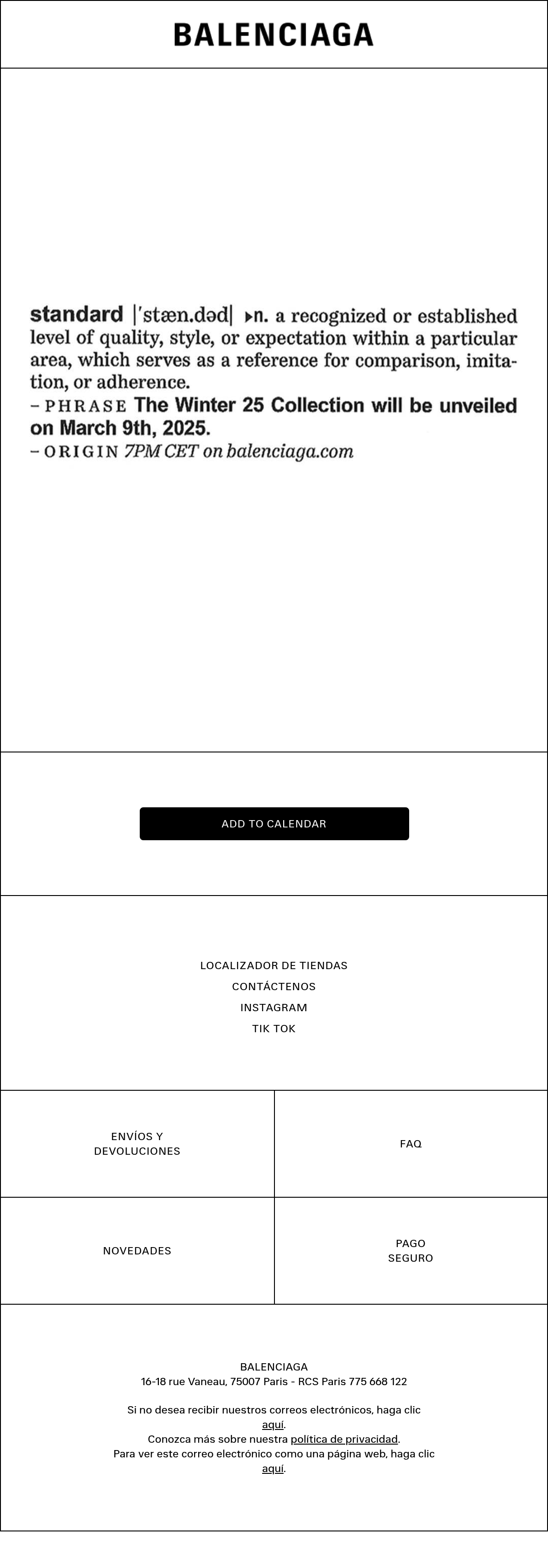 Email Inspiration from BALENCIAGA Thumbnail Preview