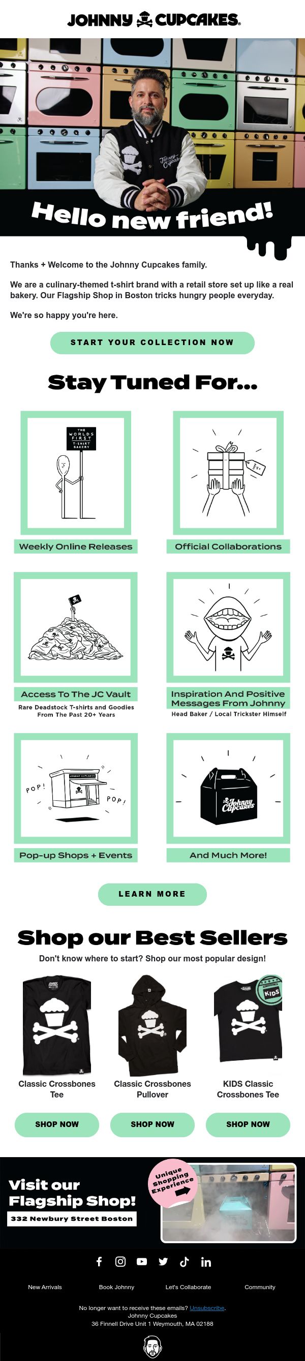 Email Inspiration from Johnny Cupcakes Thumbnail Preview