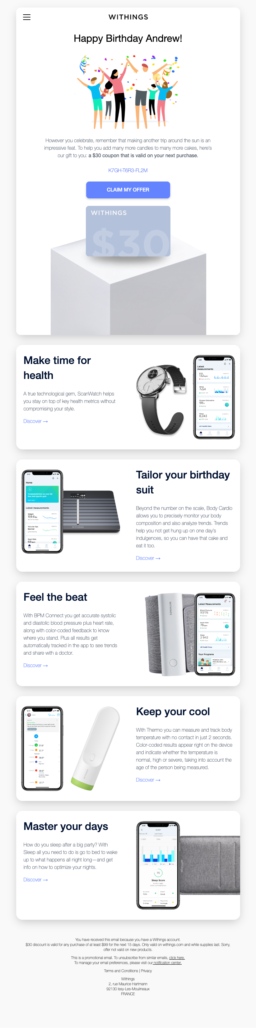 Withings Email Design Thumbnail Preview