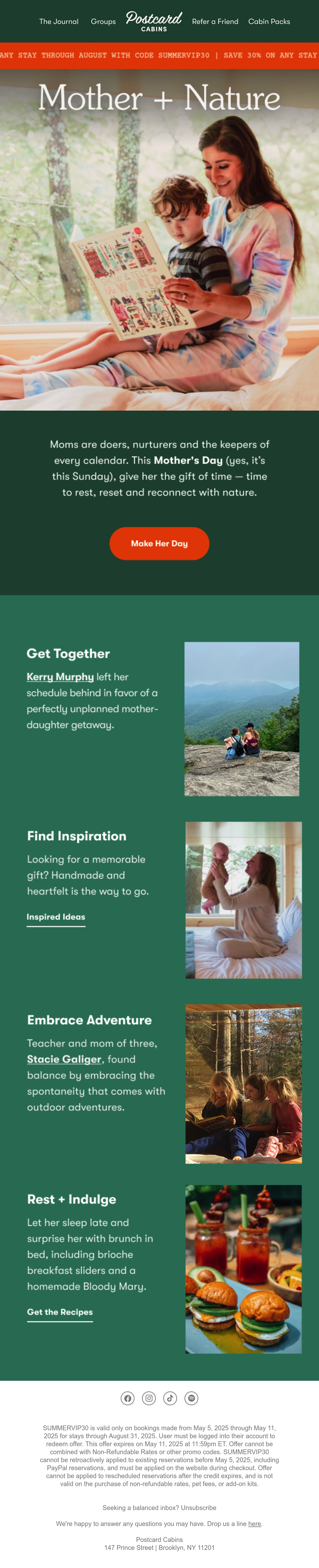 Email Inspiration from Postcard Cabins Thumbnail Preview
