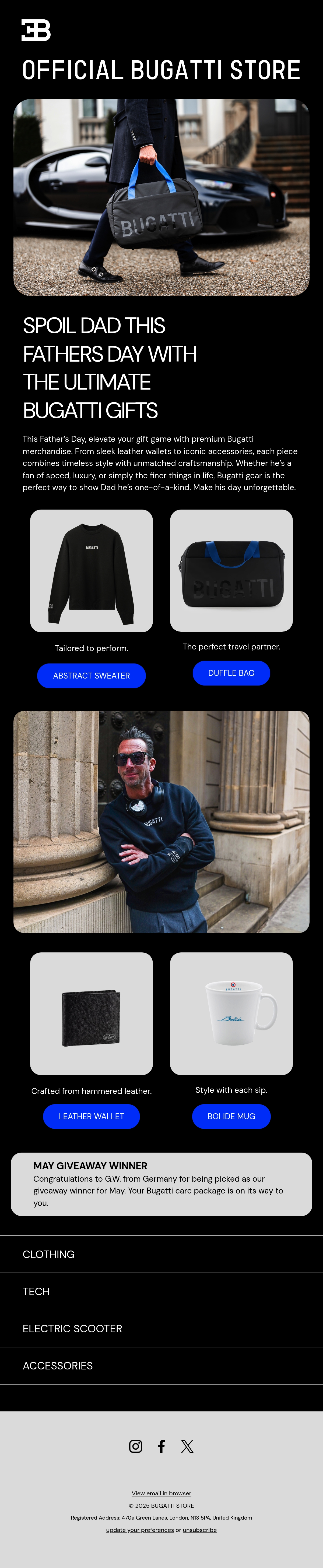 Email Inspiration from Bugatti Store Thumbnail Preview