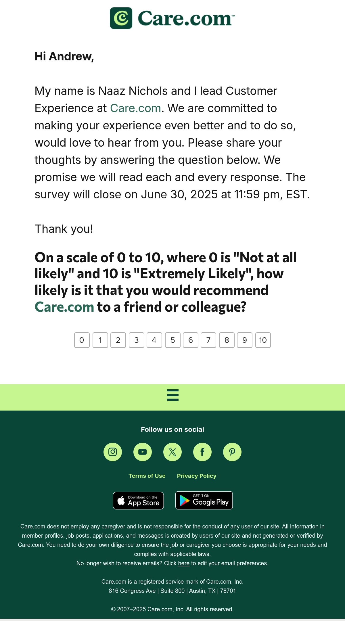 Email Inspiration from  Naaz @ Care.com Thumbnail Preview