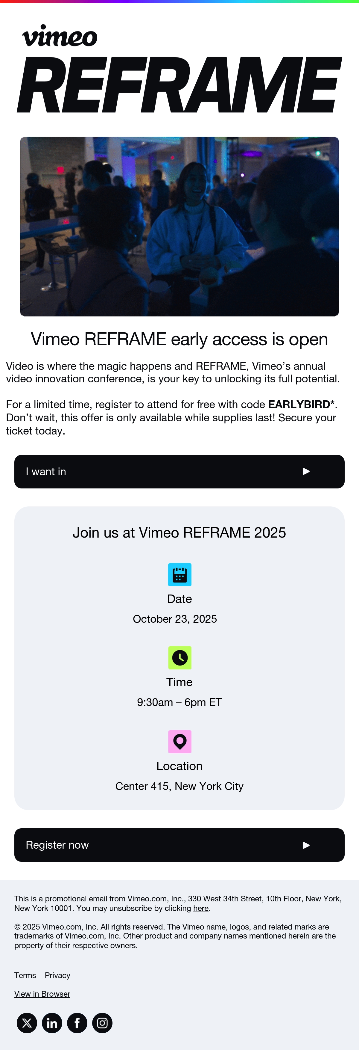 Email Inspiration from Vimeo Thumbnail Preview