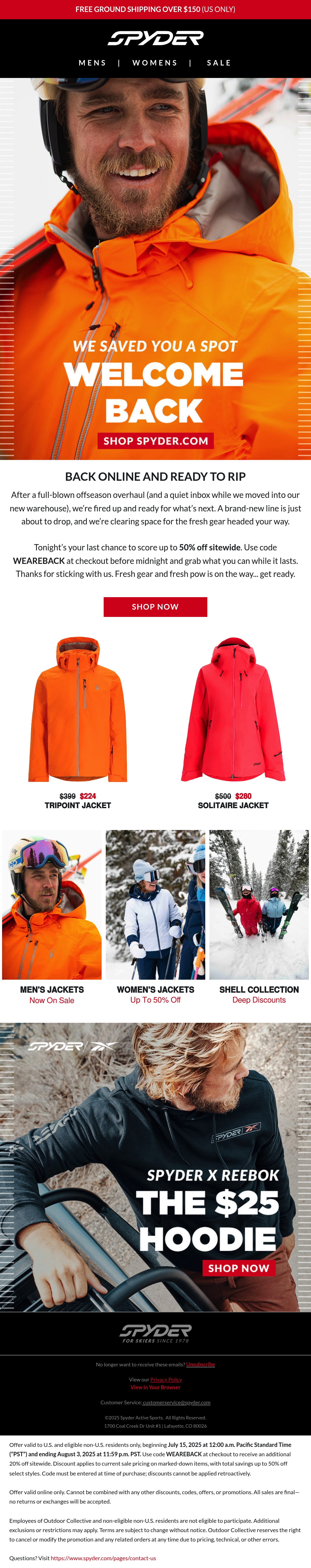 Email Inspiration from Spyder Thumbnail Preview