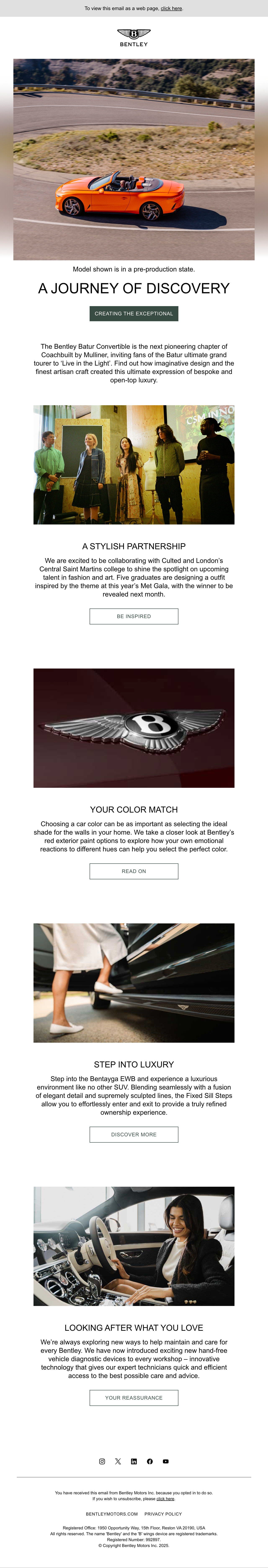 Email Inspiration from Bentley Motors Inc Thumbnail Preview