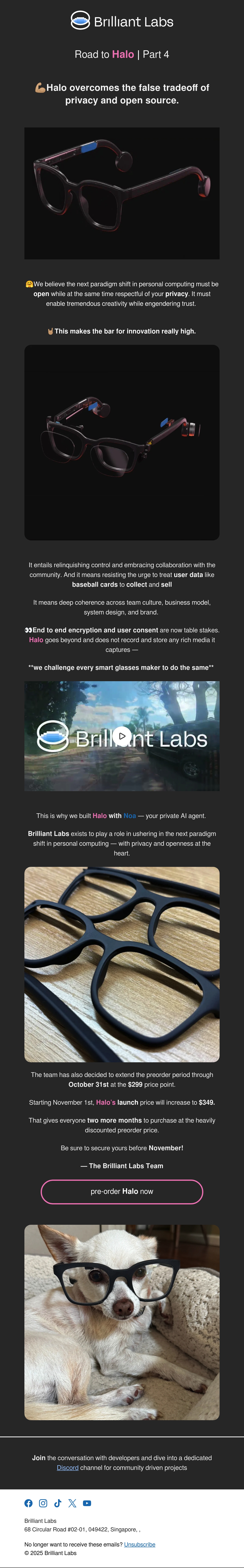 Email Inspiration from Brilliant Labs Thumbnail Preview
