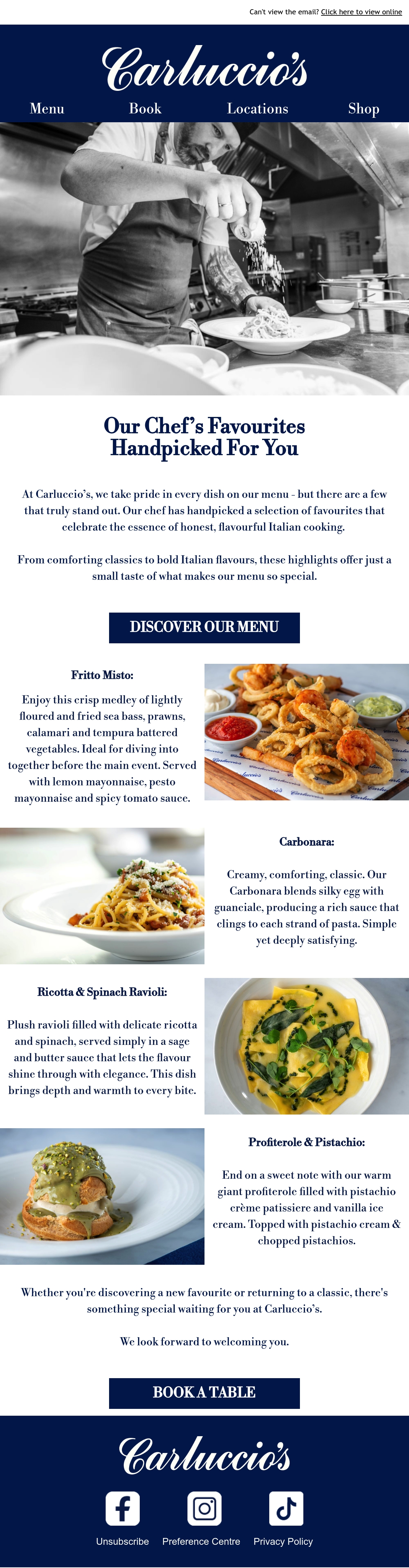 Email Inspiration from Carluccio’s Thumbnail Preview