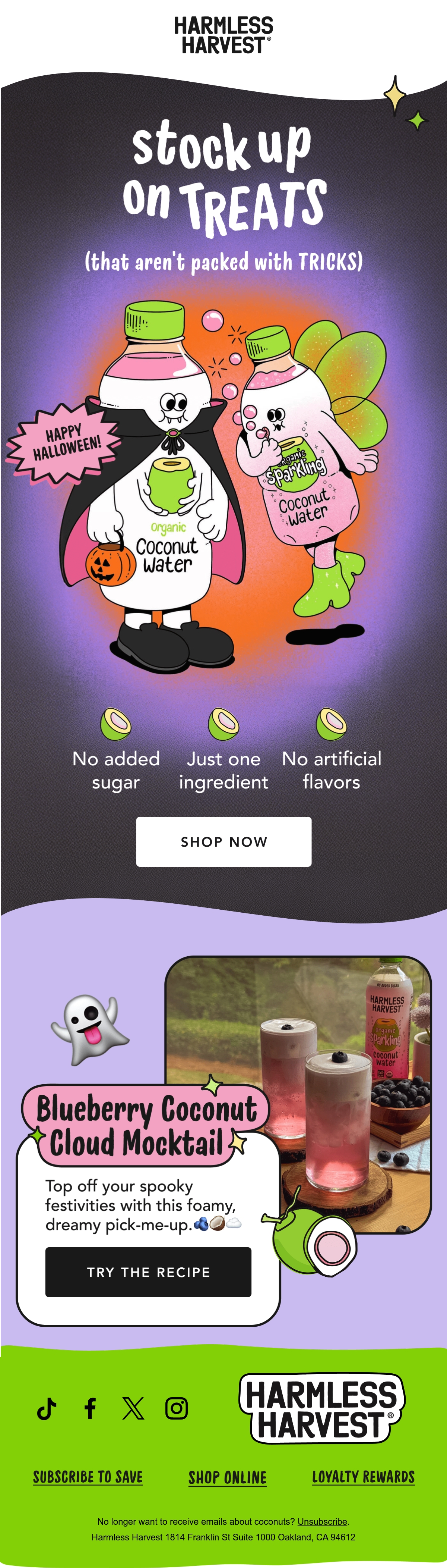 Email Inspiration from Harmless Harvest Thumbnail Preview