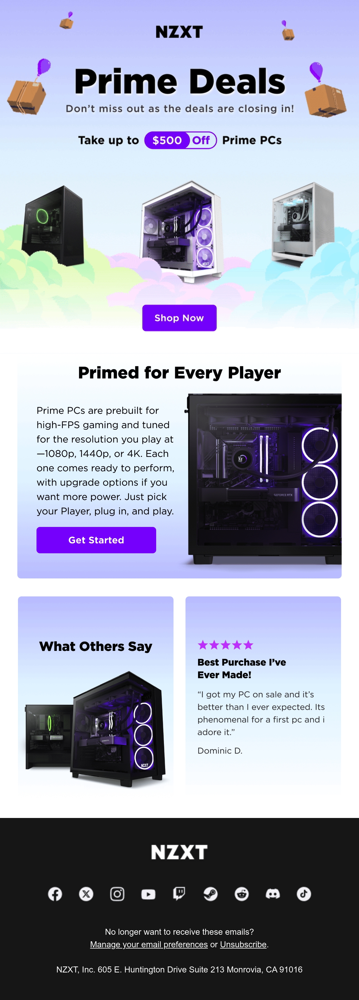 Email Inspiration from NZXT Thumbnail Preview