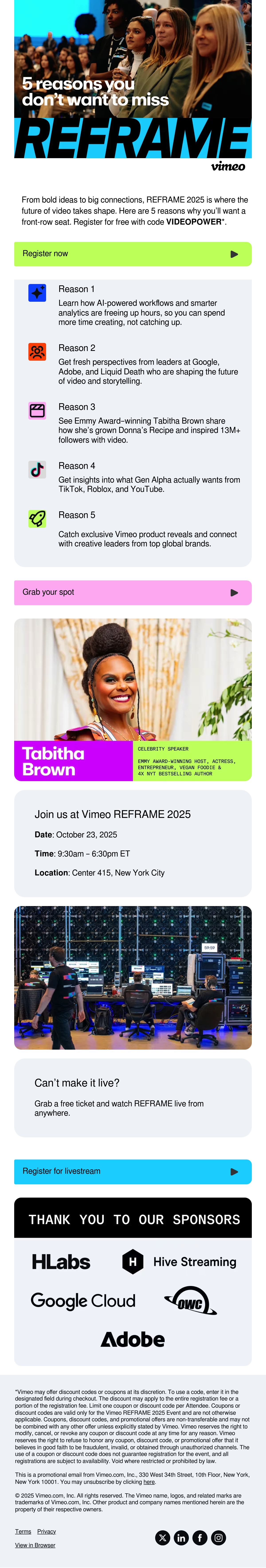 Email Inspiration from Vimeo Thumbnail Preview