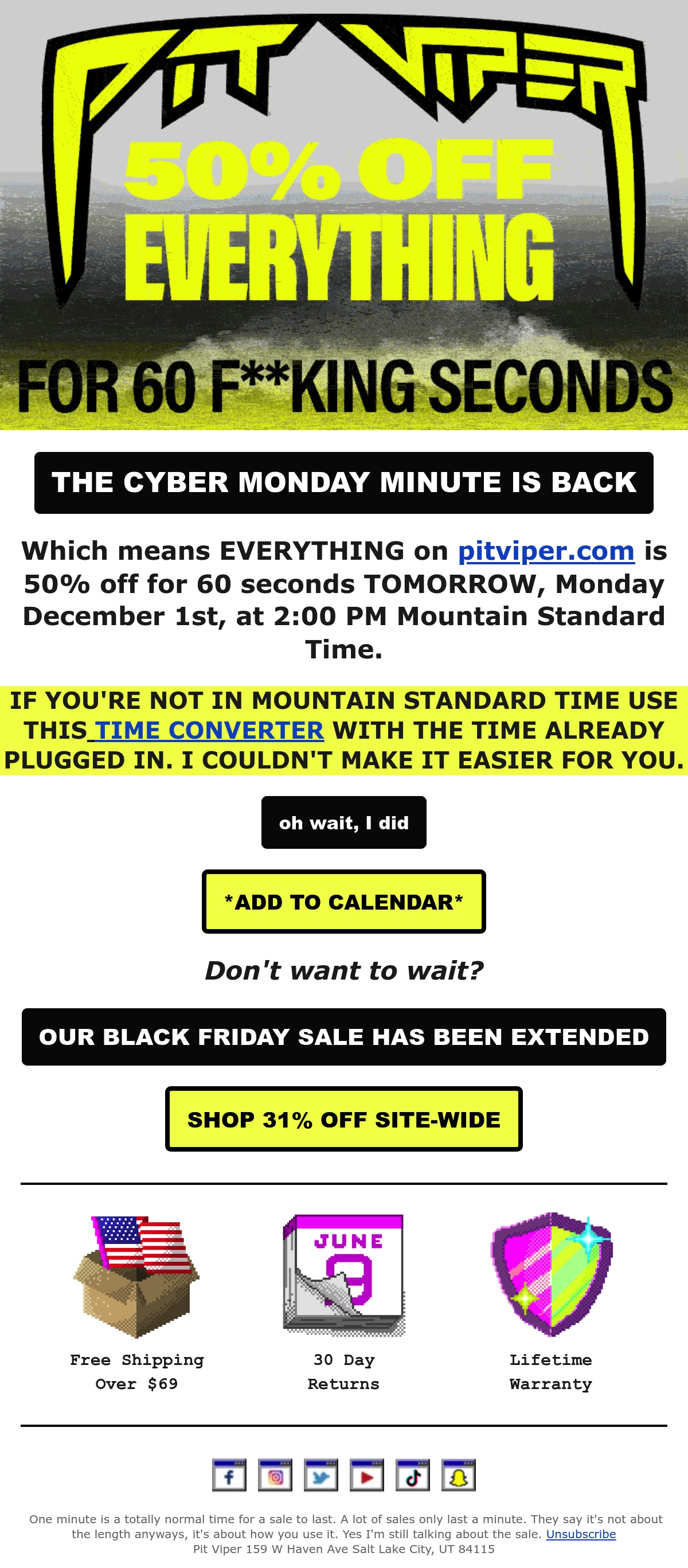 Email Inspiration from Pit Viper Thumbnail Preview