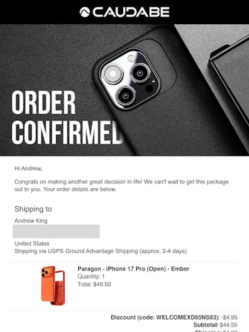 Email Inspiration from Caudabe Thumbnail Preview