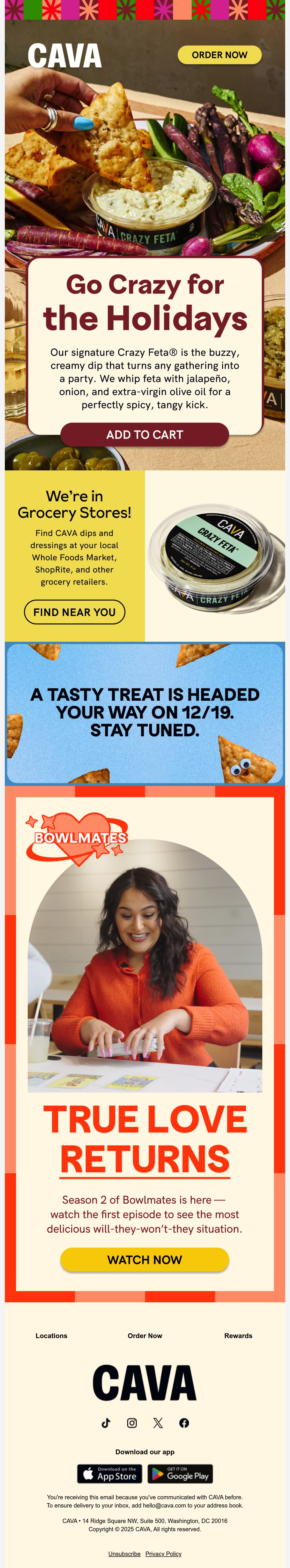 Email Inspiration from CAVA Thumbnail Preview