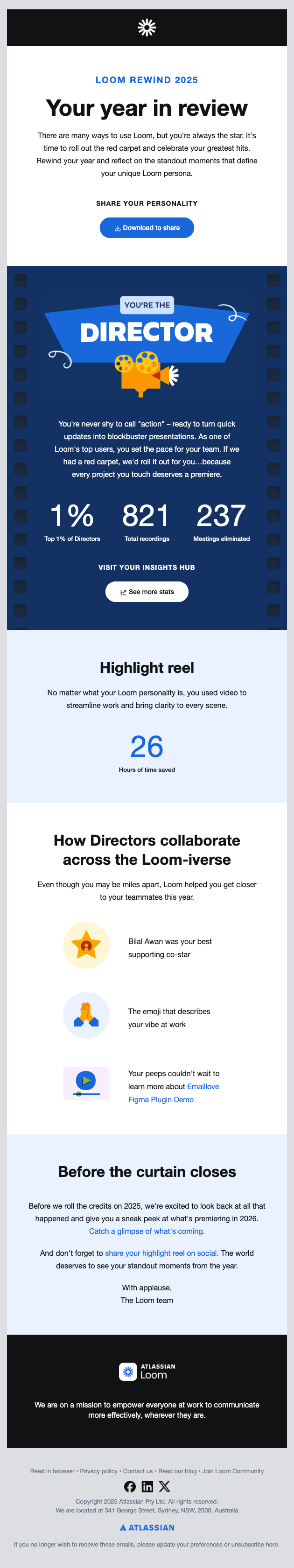 Loom Yearly Review Email Thumbnail Preview