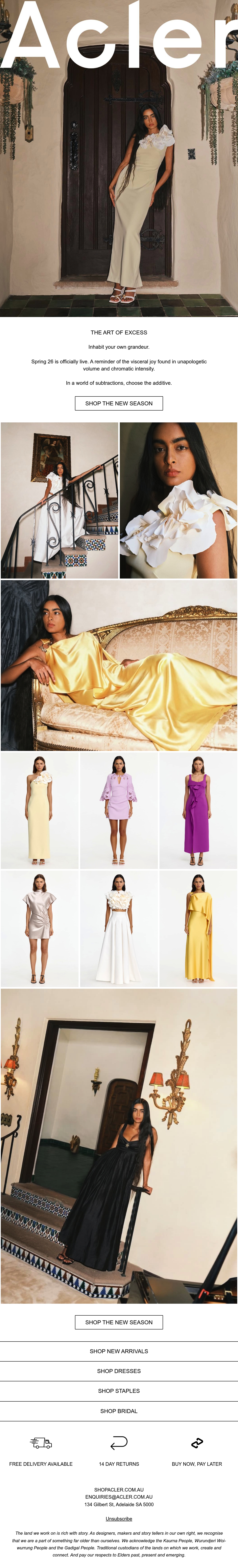 Email Inspiration from Acler Thumbnail Preview