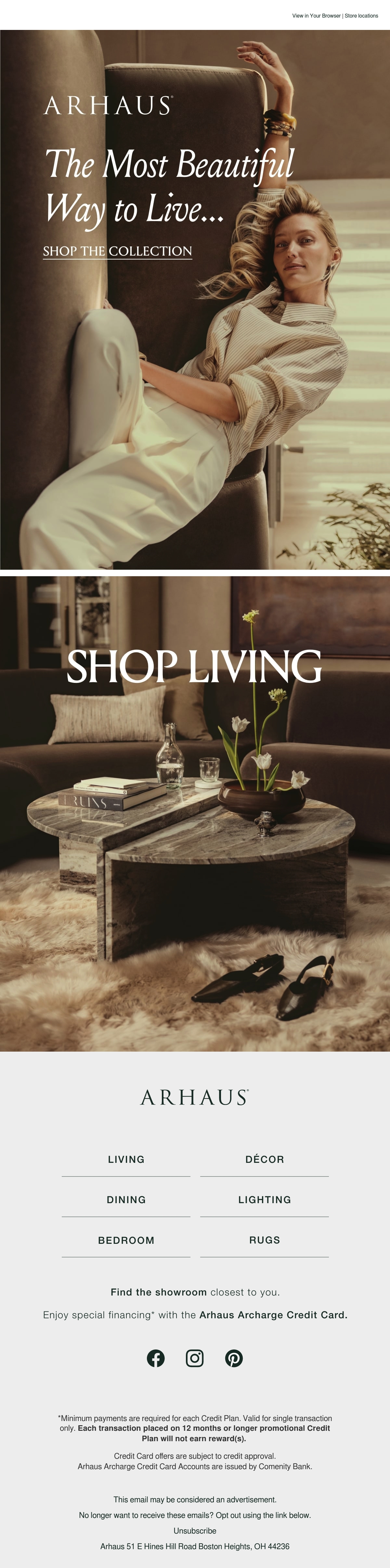 Email Inspiration from Arhaus Thumbnail Preview